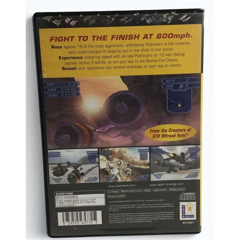 Star Wars Racer Revenge PS2 Complete w/ Manual PlayStation 2